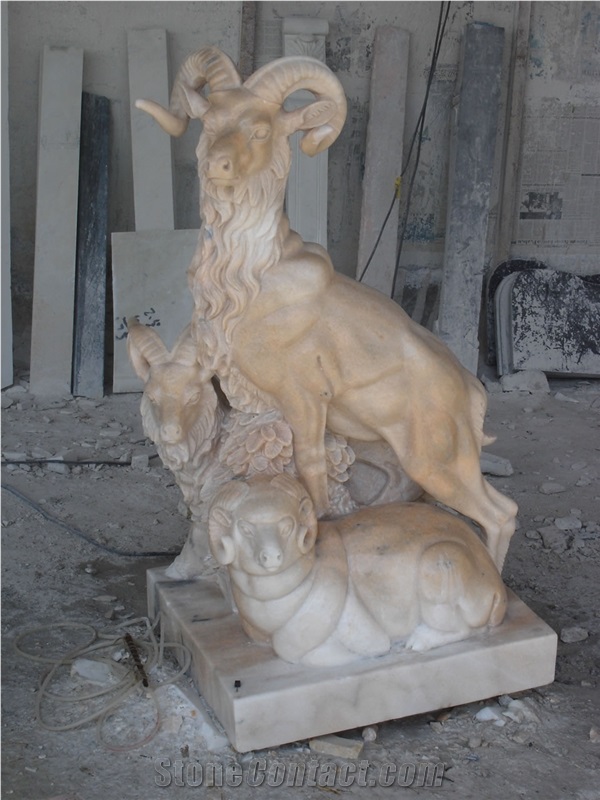 Travertine Horse Statue Animal Sculpture Customize
