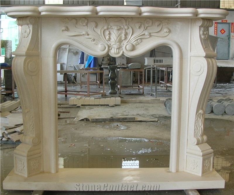 Marble Fireplace Handcarved Customized
