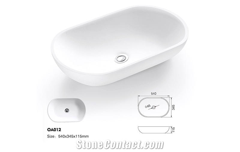 Oa012 - Opaly Solid Surface Sink