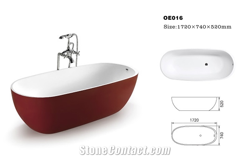 Oe016 - Opaly Solid Surface Bathtub