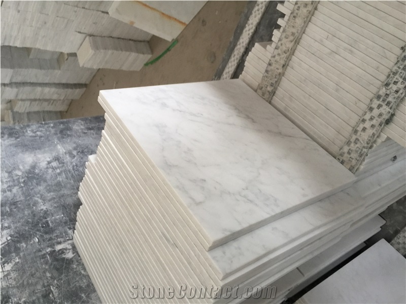 Carrara C White Marble Floor Tiles