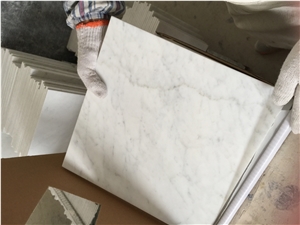 Carrara C White Marble Honed Tiles