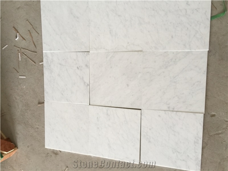 Carrara C White Marble Honed Tiles