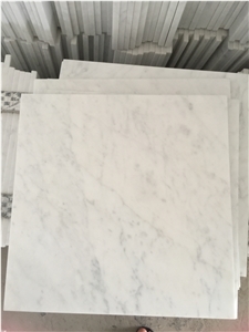 Carrara C White Marble Slabs, Honed Wall Tiles