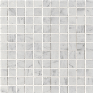 Carrara White Marble Square Mosaic