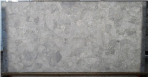 Crystal White Quartz Stone Slabs