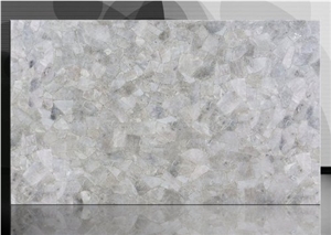 Crystal White Quartz Stone Slabs