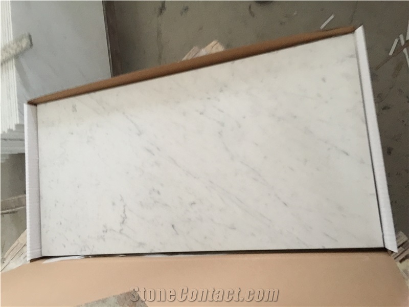 Imperial Carrara C White Marble Tiles