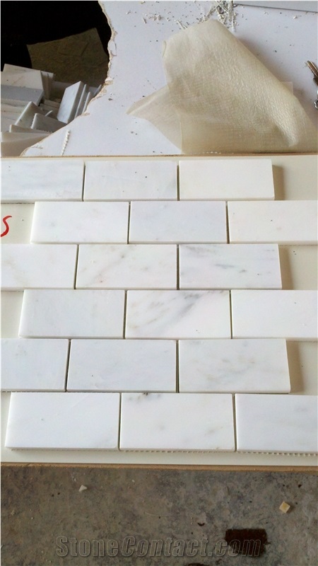 Oriental White Brick Marble Mosaic