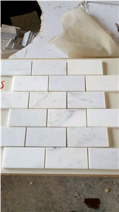 Oriental White Brick Marble Mosaic