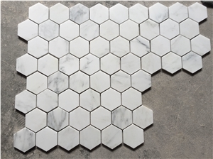 Oriental White Marble Hexagon Mosaic