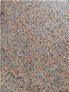 Red Granite Bush-Hammered Slabs, Floor Tiles