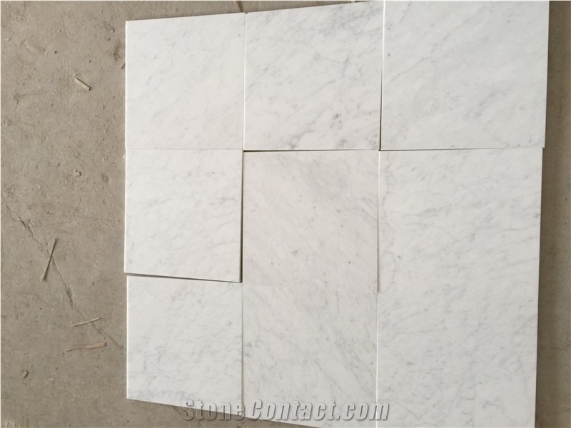 White Marble Carrara C Slabs Honed Tiles