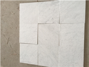 White Marble Carrara C Slabs Honed Tiles