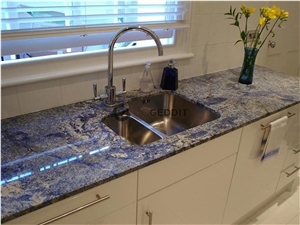 Azul Bahia Blue Bahia Granite Kitchen Countertop