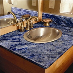 Azul Bahia Brazil Blue Granite Bathroom Countertop