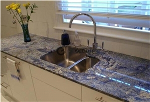 Azul Bahia Brazil Blue Granite Bathroom Countertop