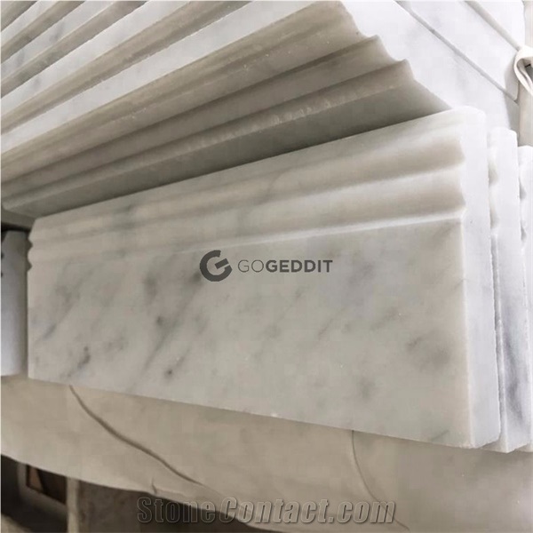 Bianco Carrara Marble Skirting Baseboard