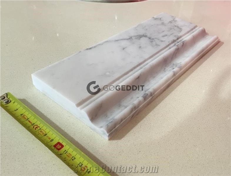 Carrara White Marble Skirting Baseboard