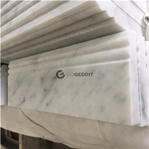 Carrara White Marble Skirting Baseboard