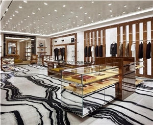 China Panda White Marble Floor Tiles