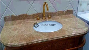 Emperador Light Marble Bathroom Vanity Countertop