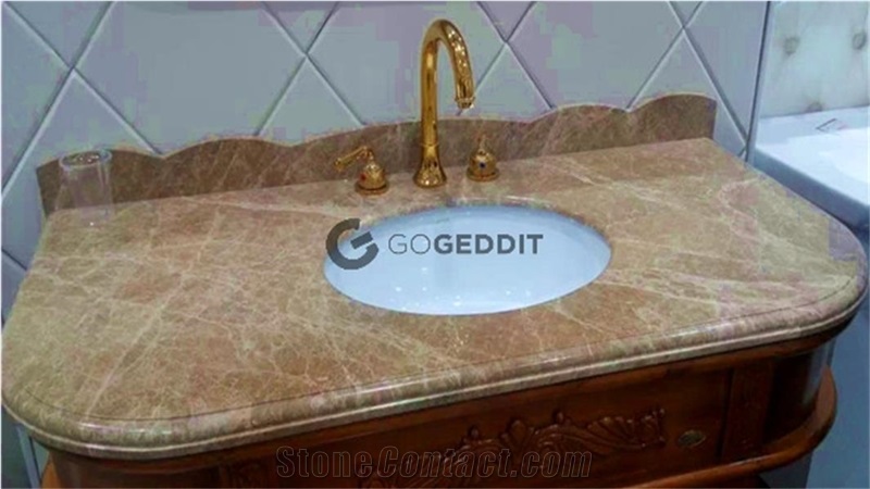Emperador Light Marble Bathroom Vanity Top