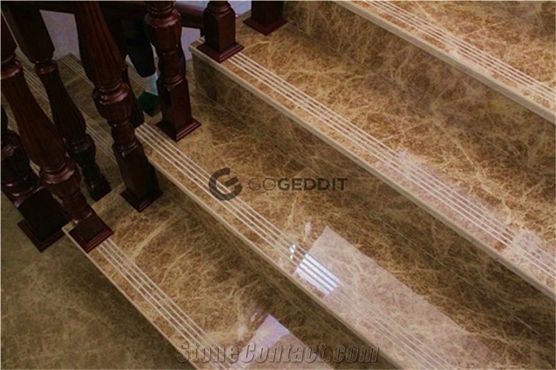 Emperador Light Marble Stairs