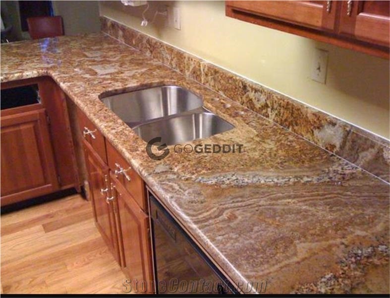Imperial Gold Granite Custom Kitchen Countertop