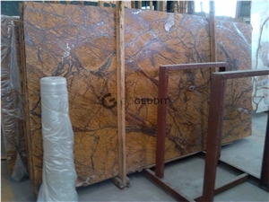 India Rainforest Brown Marble Polished Slabs
