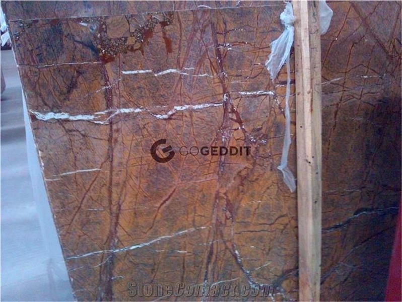 India Rainforest Brown Marble Slabs