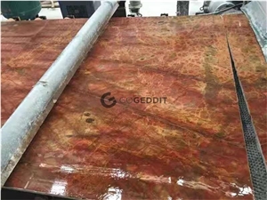 Italy Rosso Damasco Red Ruby Marble Floor Tiles