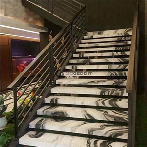 Panda White Marble Stair Treads