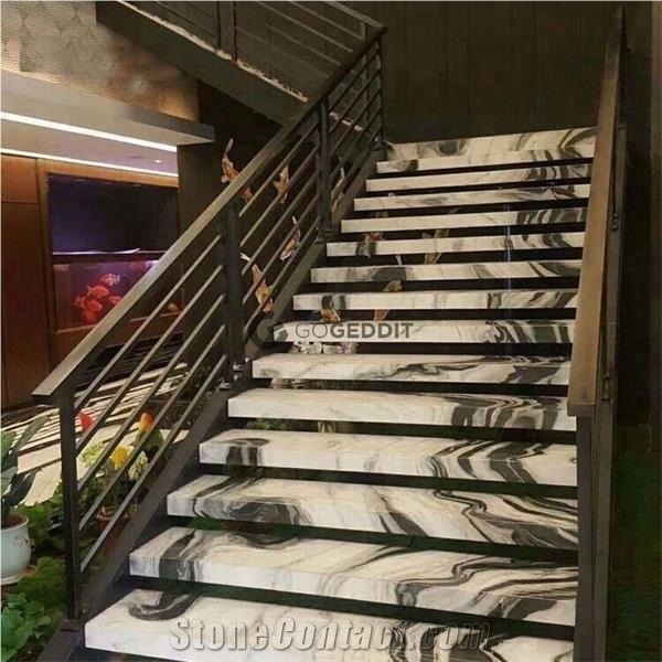 Panda White Marble Staircase