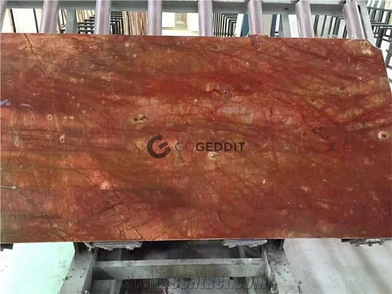 Rosso Damasco Italy Red Ruby Marble Slabs