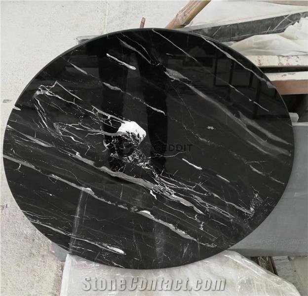 Silver Dragon Marble Round Table Top