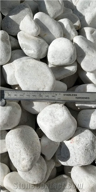 Natural White Dolomite Pebble and Cobble Stone