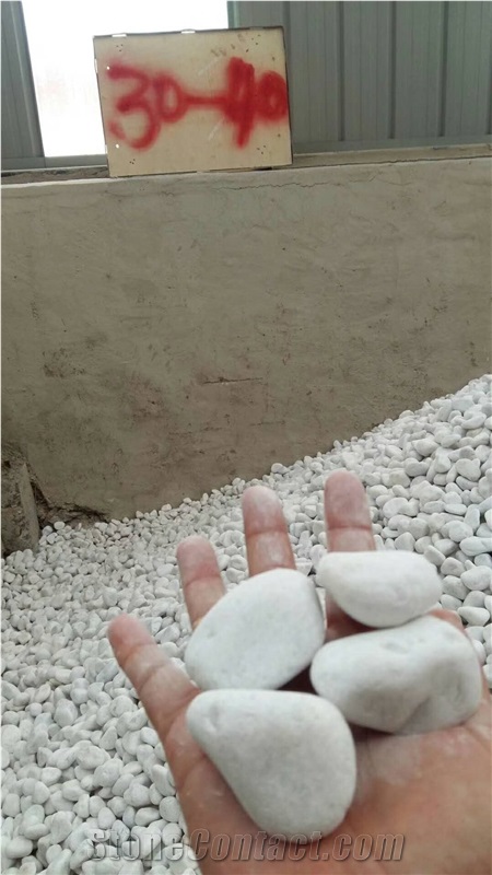 White Pebble Stone for Landscaping Garden