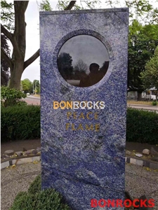 Azul Bahia Blue Headstone and Monument