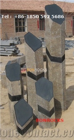 Black Basalt Natural Columns for Landscape Pillar