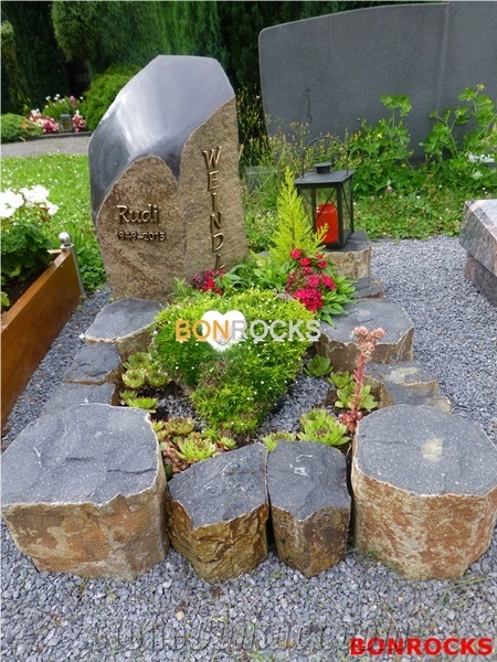 Black Basalt Tombstone and Monument