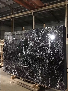 Black Snow Marble Slab