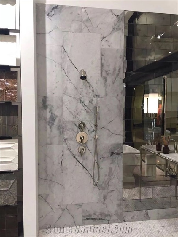 Calacatta Grey Marble Countertop and Tiles