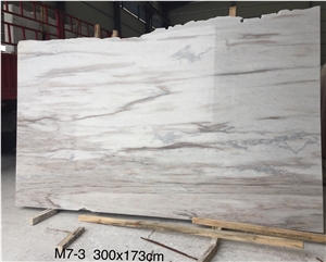China Palissandro Bianco White Marble Slabs