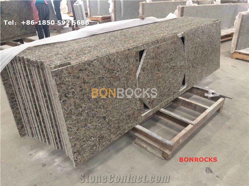Golden Butterfly Beige Granite Countertops From China
