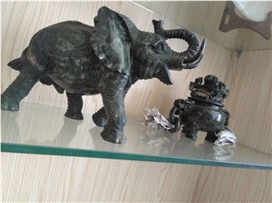 Green Jade Elephant Handcrafts and Carvings