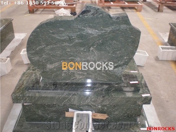 Green Jadeite Granite Monument and Tombstone