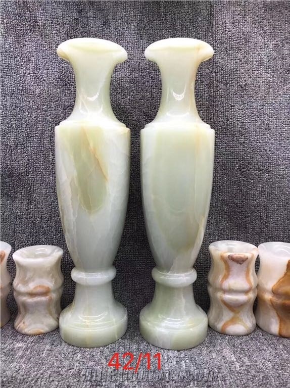 Green Onyx Flower Vase