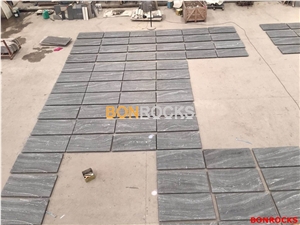 Jet Mist Black Granite Flamed Tiles for Project