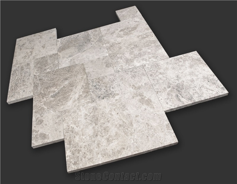 Silver Shadow Marble Chiseled Edge Walkway Paver